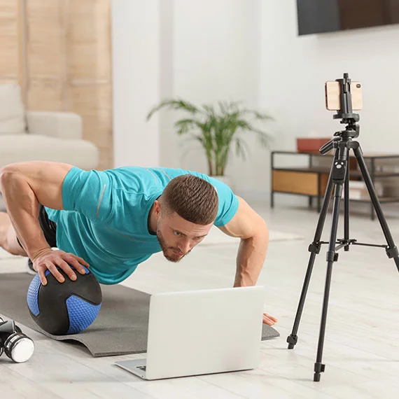 Achieve your fitness goals through interactive Virtual Training Sessions that fit your schedule