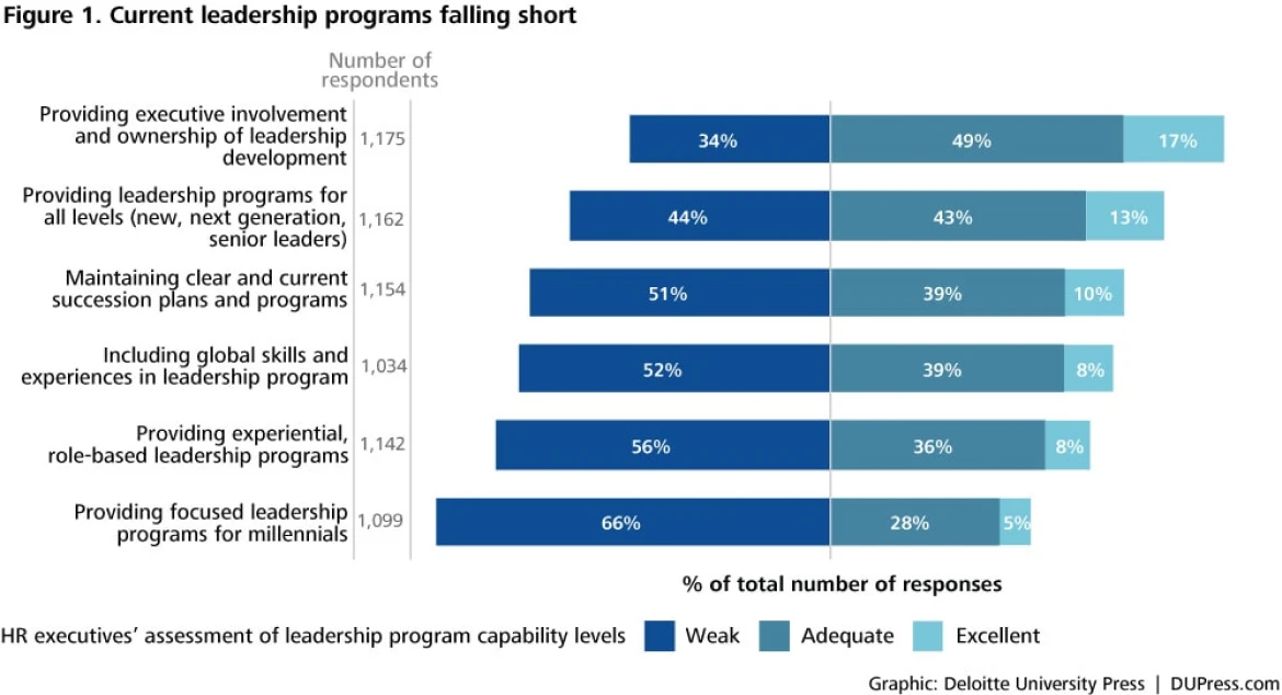 Deloitte's 2014 global survey shows significant leadership gaps at all levels within companies