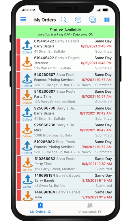 Automatic Order Updates At Your Fingertips with DCS Delivery Courier Services App
