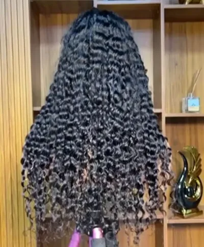    5x5 deep black curly 26 inches human hair