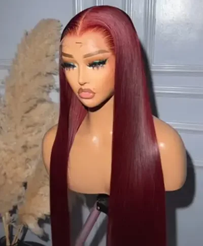 20 inches burgundy super double drawn vietnam wig