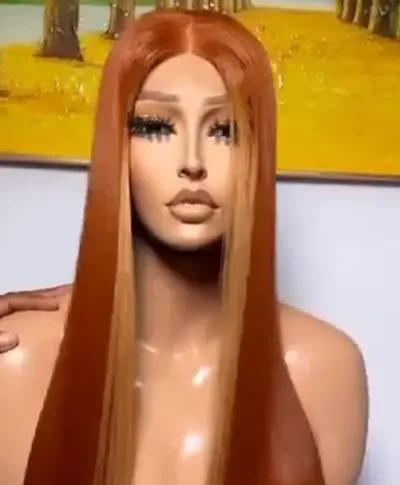  20 inches double drawn orange birthmark vietnam wig