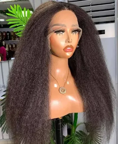  T frontal 22inches yaki human hair blend