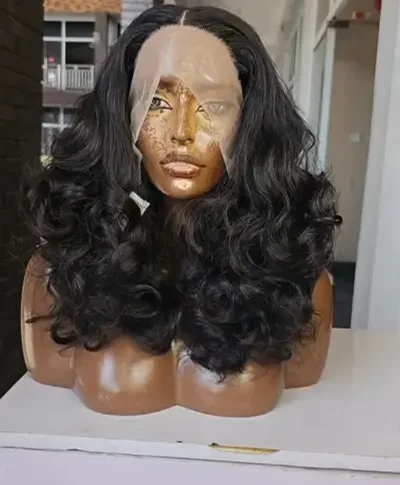 T frontal black bounce.16 inches human hair blend