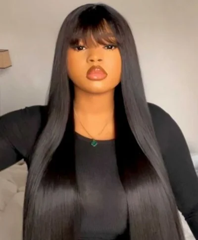 Fringe silk human hair blend 30 inches
