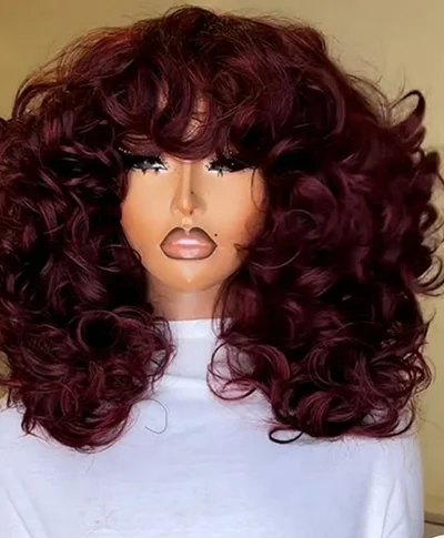 Wine fringe - human hair blend