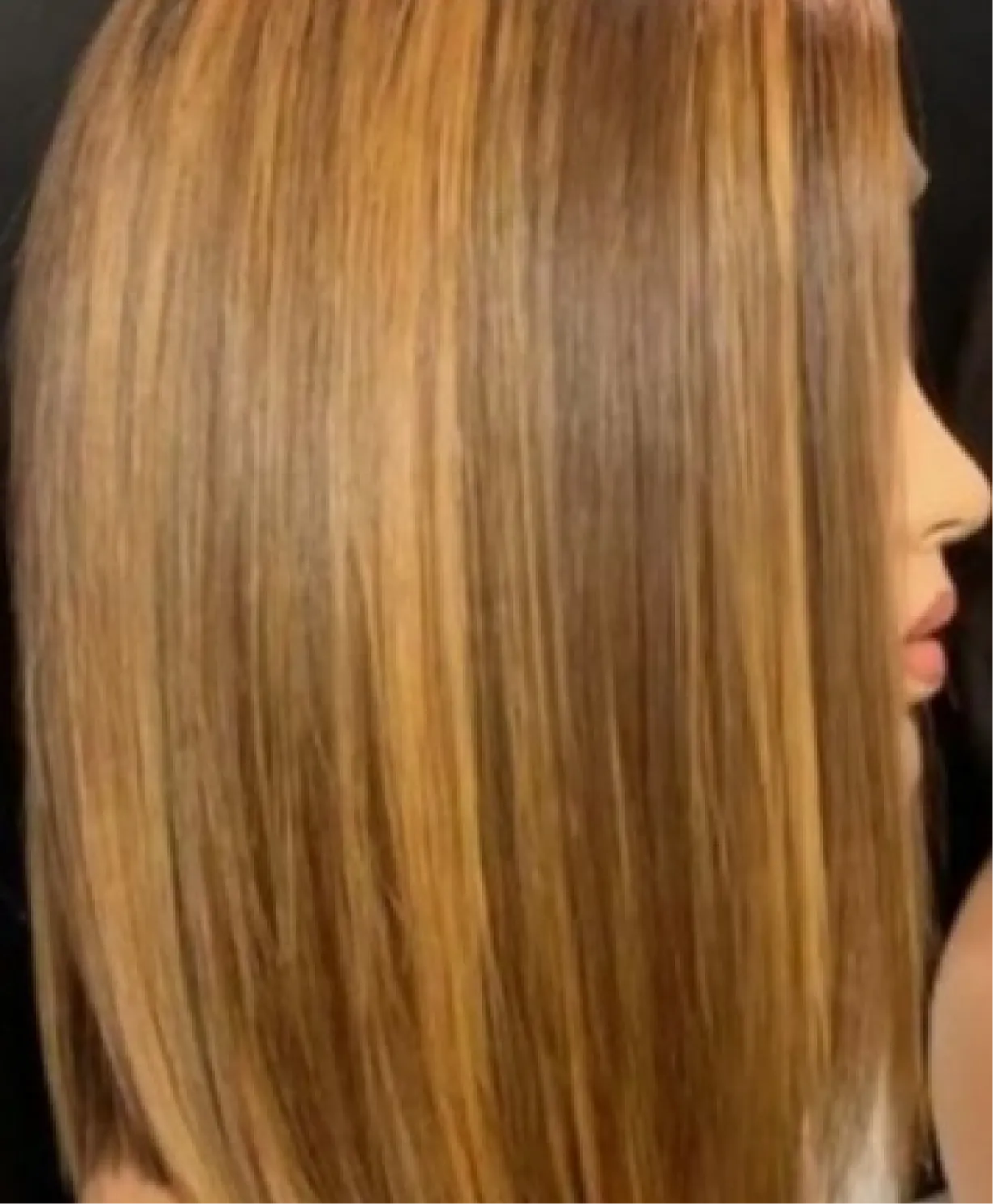  31. Gold and brown human hair - 14 inches wig