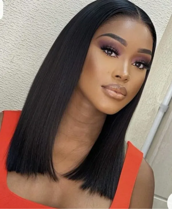  53. 12 inches bonestraight wig