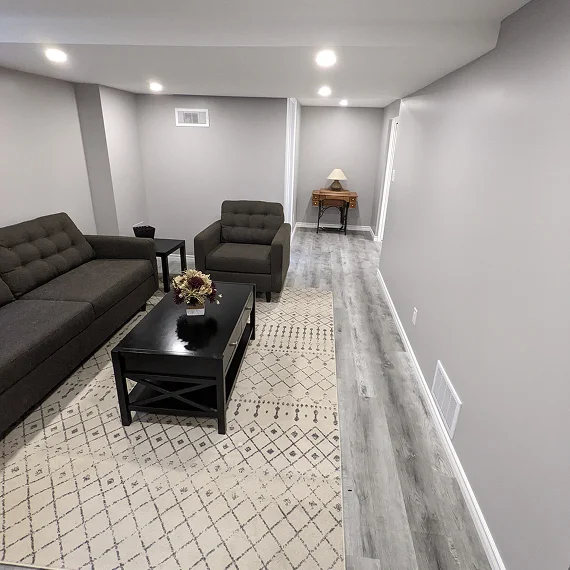 Basement renovation contractor working in Ontario home