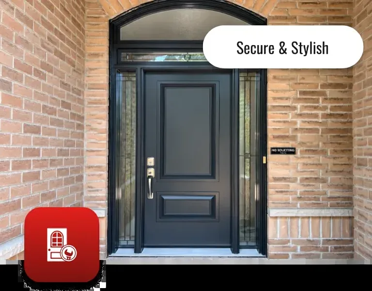 Front entry residential door replacement in Ottawa home