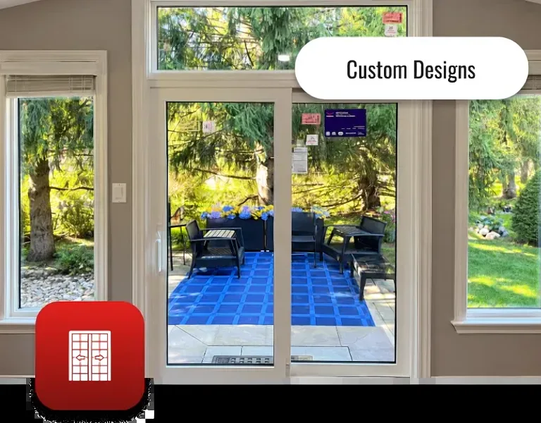 Patio door installation in Ottawa with modern sliding glass design