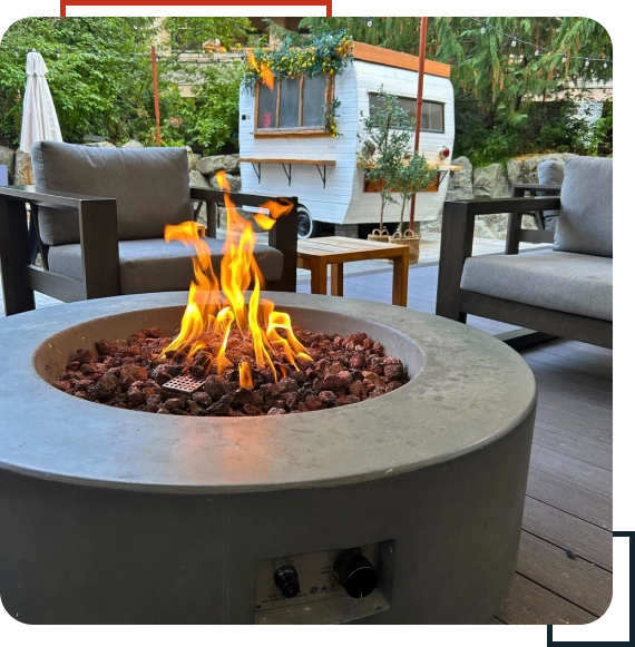Outdoor Gas Fire Pit Installation