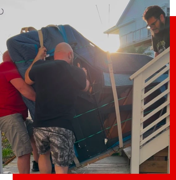 piano movers Plano TX safely transporting upright piano on dolly