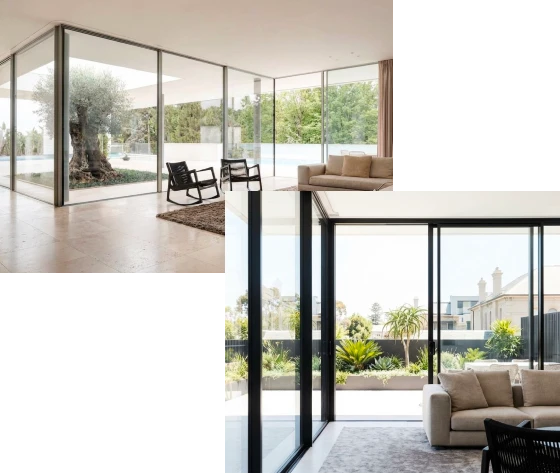 Luxury home exterior showcasing modern aluminum window design integrated into a refined architectural façade in Sydney. and Belgium and Belgium