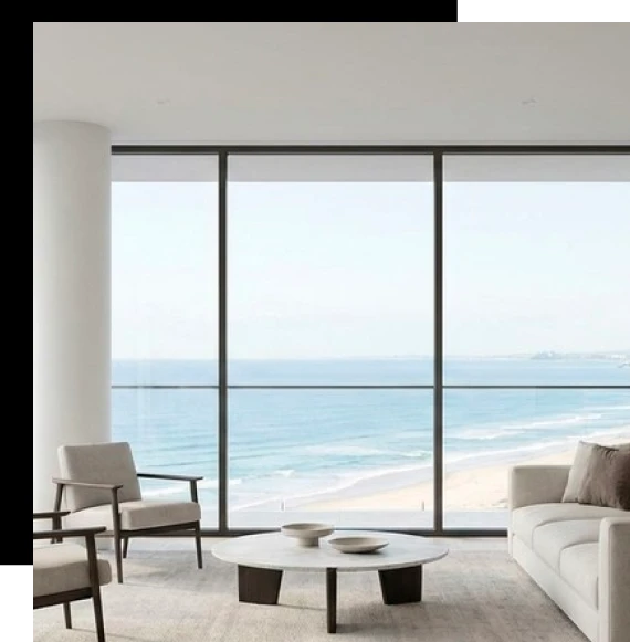 Ultra-minimalist aluminum windows allowing uninterrupted views of the surrounding landscape in a Sydney luxury residence. and Belgium and Belgium