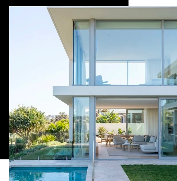 A construction team prepares materials on site before installing an aluminum window system in a contemporary Sydney residence. and Belgium and Belgium