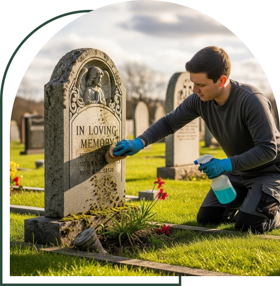 headstone restoration in Murrieta repairing faded lettering