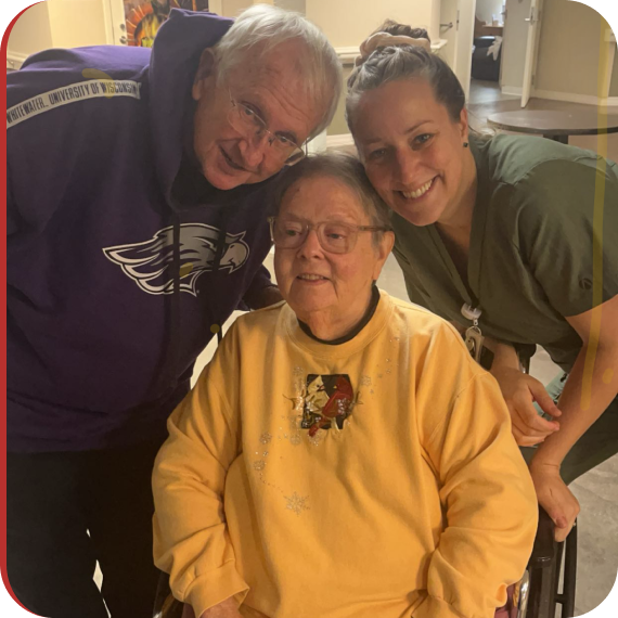 Caregiver Services in Walworth County helping an elderly client