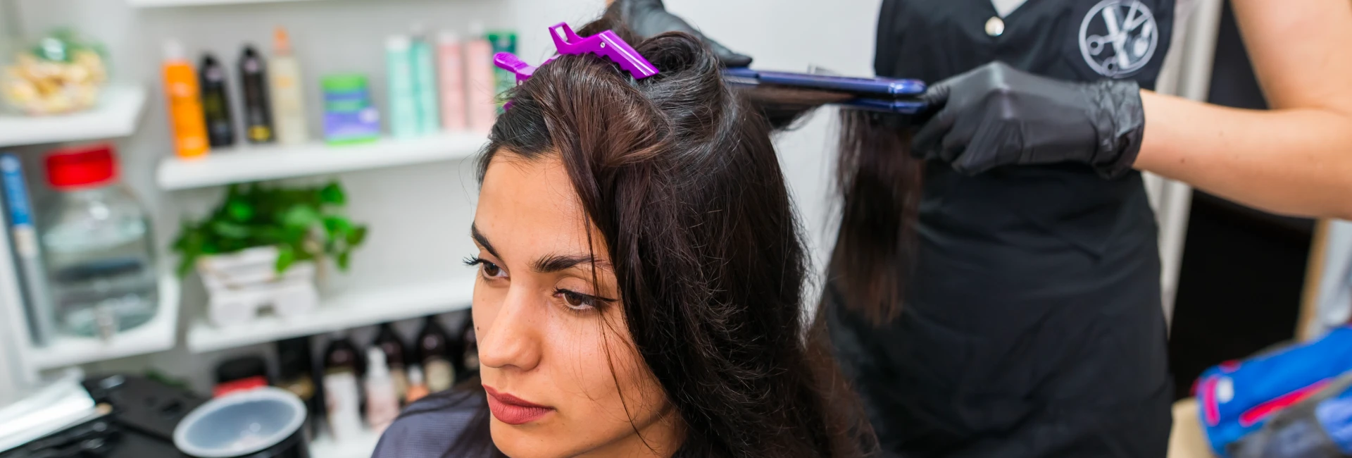 Hair extensions in Carbondale applied for added length