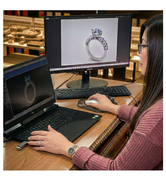 Custom engagement rings in Jacksonville, FL, designed in-house with CAD support