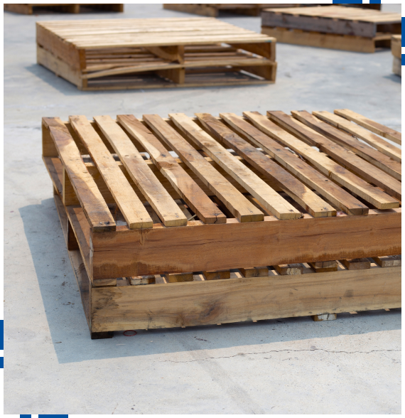 Designer reviewing plans for custom pallet services in Sacramento