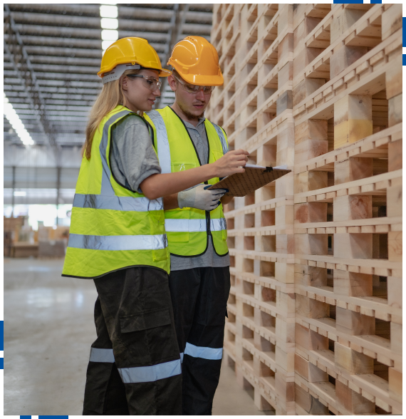 Facility receiving support from a pallet supplier in Woodland