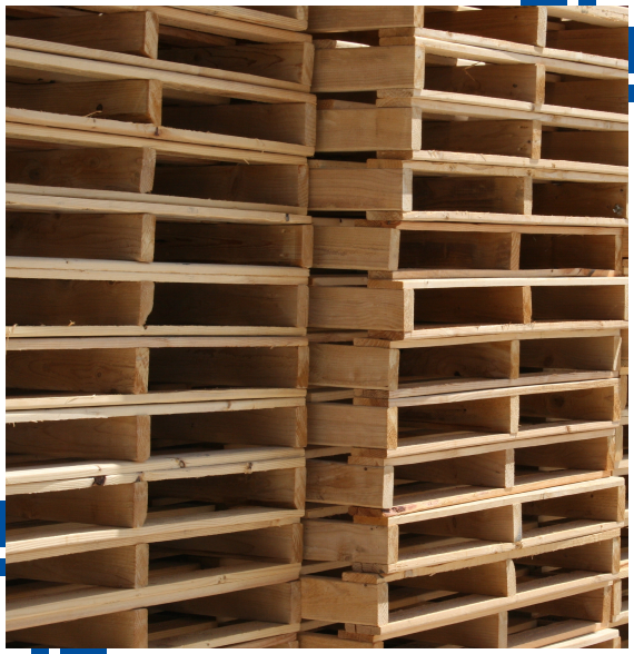Warehouse receiving pallets from a pallet supplier in Sutter