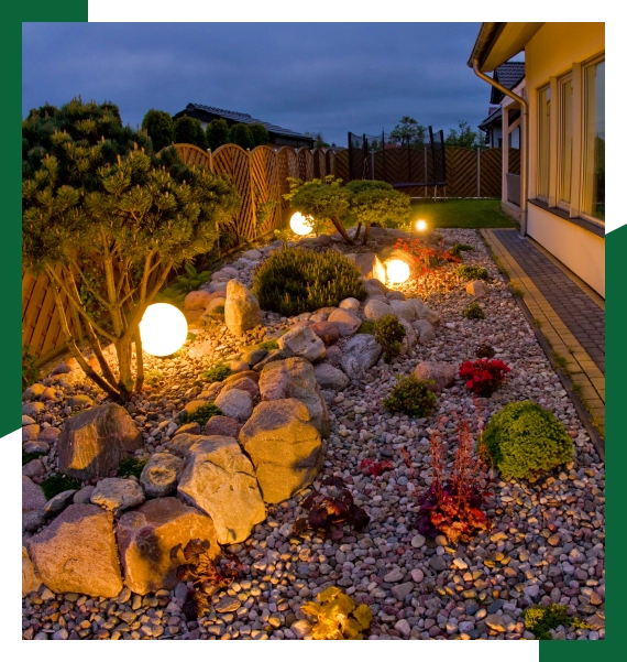 Landscape lighting design services in Mississauga for seasonal outdoor ambiance