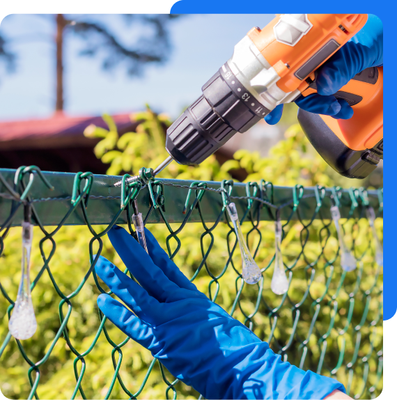 Residential fencing in Concord installed along a suburban lot