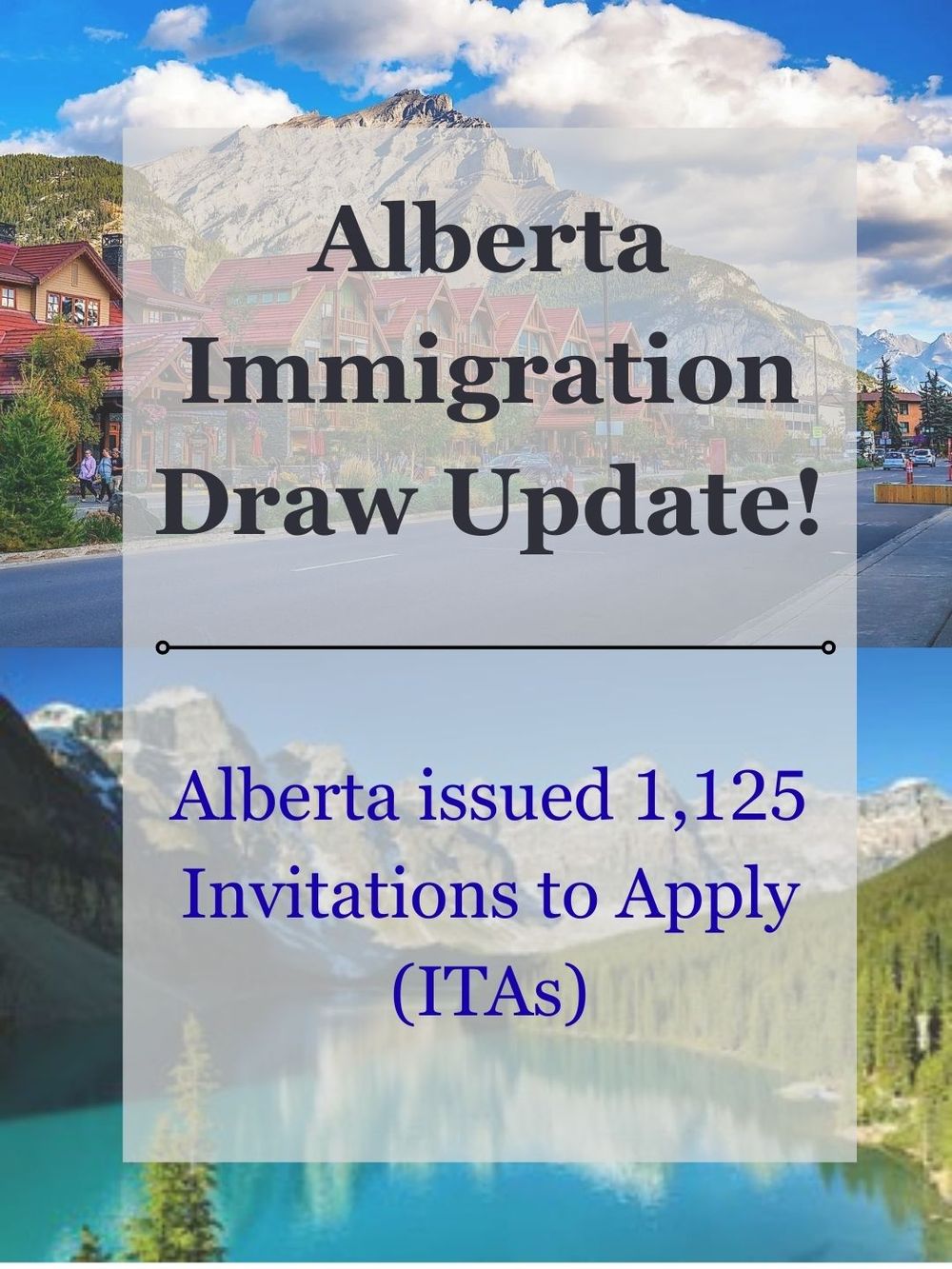 Alberta Immigration Draw Update - Alberta issued 1,125 Invitations to Apply (ITAs)