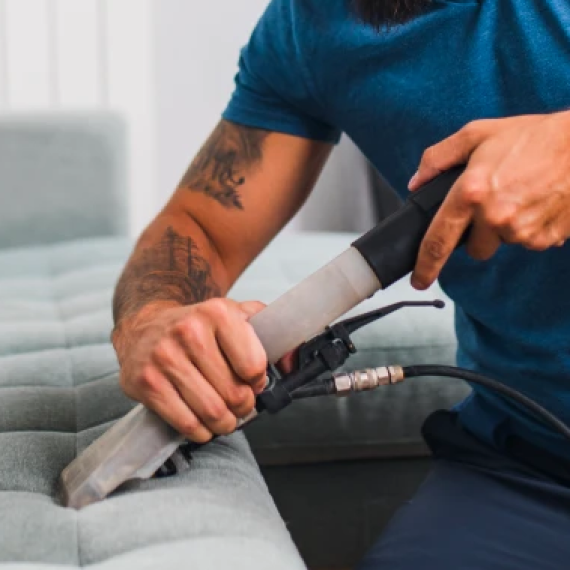 Low-moisture carpet cleaning system used in professional environments