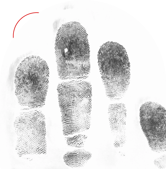 Fingerprint ink card for out of state submissions