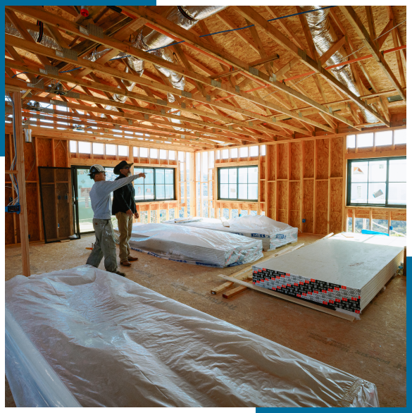 Service coverage graphic for regional drywall work.