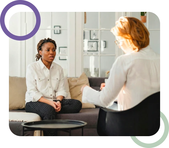 A welcoming therapy room set up for trauma counselors in Williamsburg to meet with new clients.