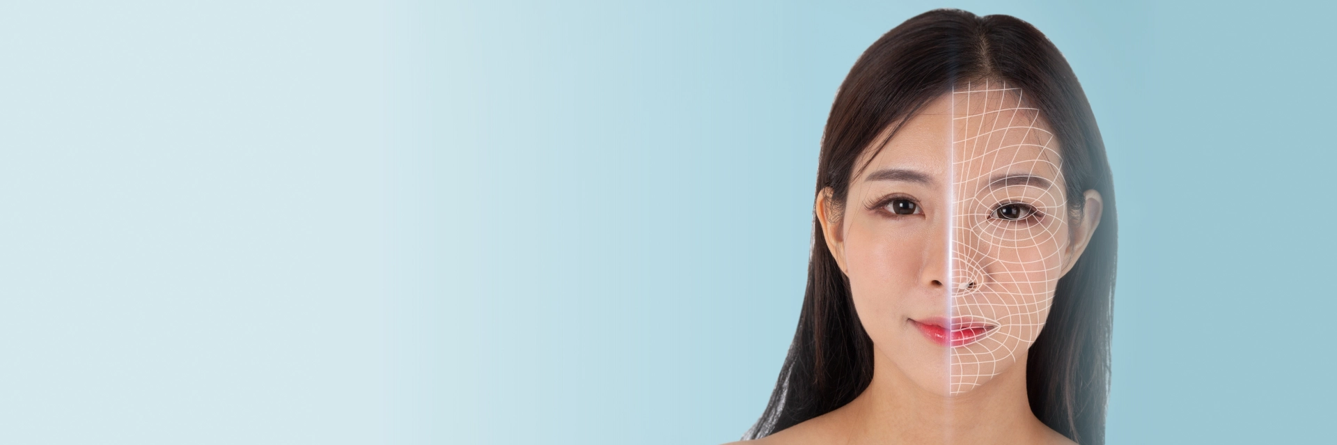 Client reviewing results from a digital skin analysis in Minneapolis