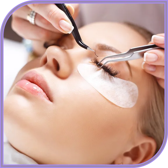 Clean setup for lash extensions in West Hartford treatment