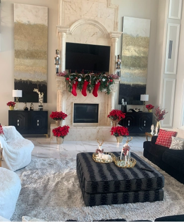 Open-concept living space designed with interior decorating services in Bakersfield.