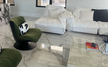 Living room arranged using decorating services in Bakersfield.