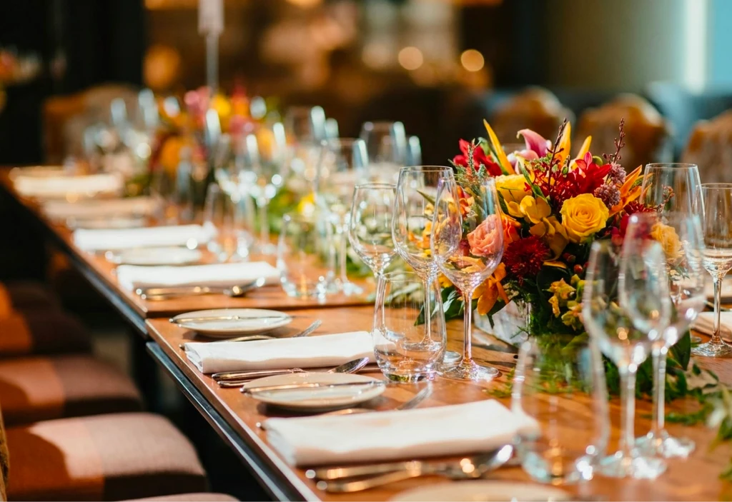 Guests gathered around party equipment rentals in Mississauga at a backyard celebration.