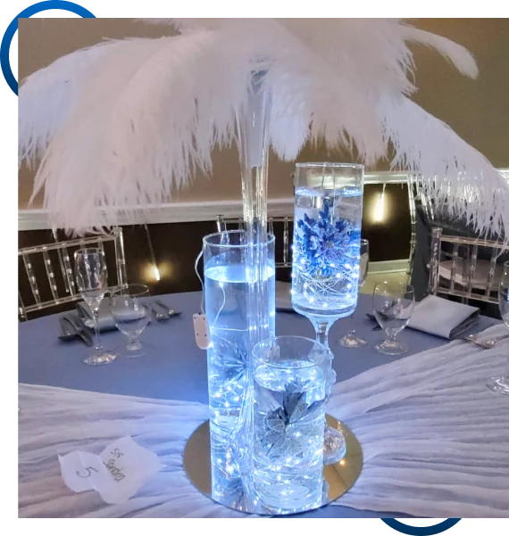 Stacked plates ready for dinnerware rentals in Mississauga at a banquet hall.