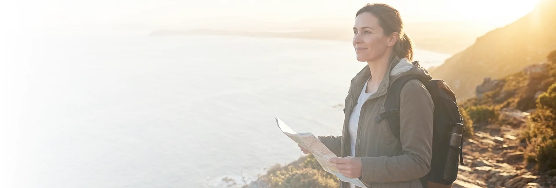 A solo traveler meets with an advisor to finalize details for luxury solo travel.