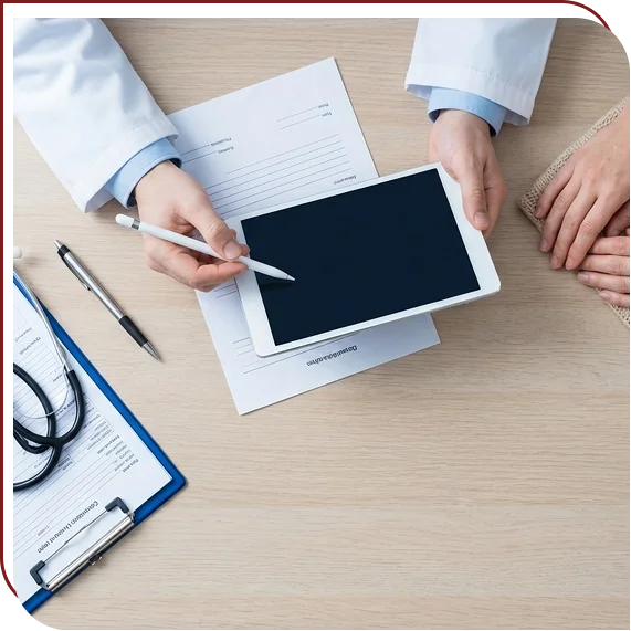 Spine specialist analyzing scans for Spine Surgery Expert Witness Services in Ohio