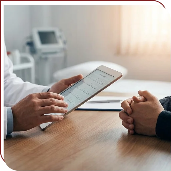 Spine specialist examining scans for Spine Surgery Expert Witness Services in New York