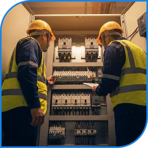 Electrical services team installing new wiring in Kitchener