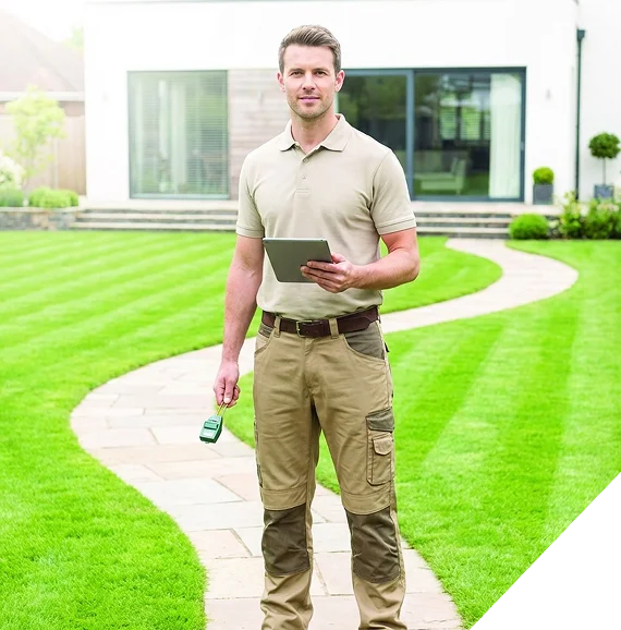 Landscape services in Allen captured during backyard preparation for new planting beds.