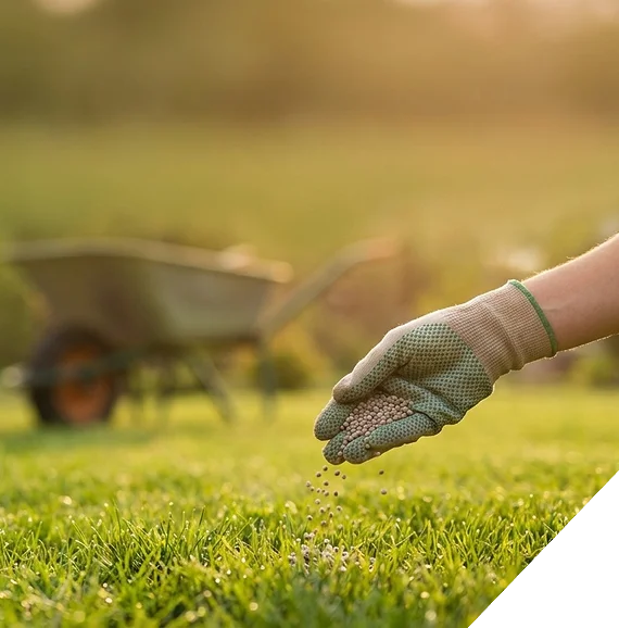 Landscape services in Murphy featuring fresh sod being placed in a backyard corner.