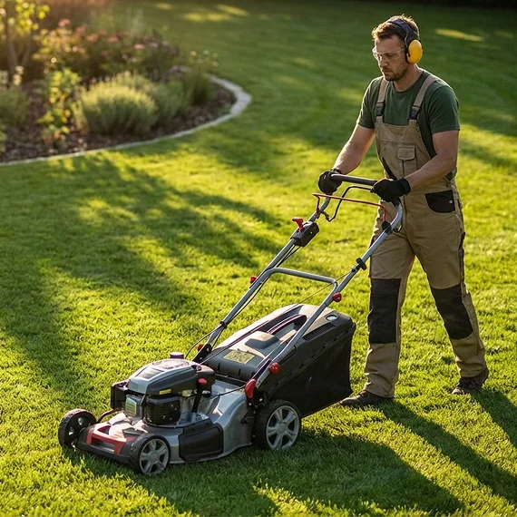 A wide front lawn showing clean edges and healthy grass following lawn and landscaping services.