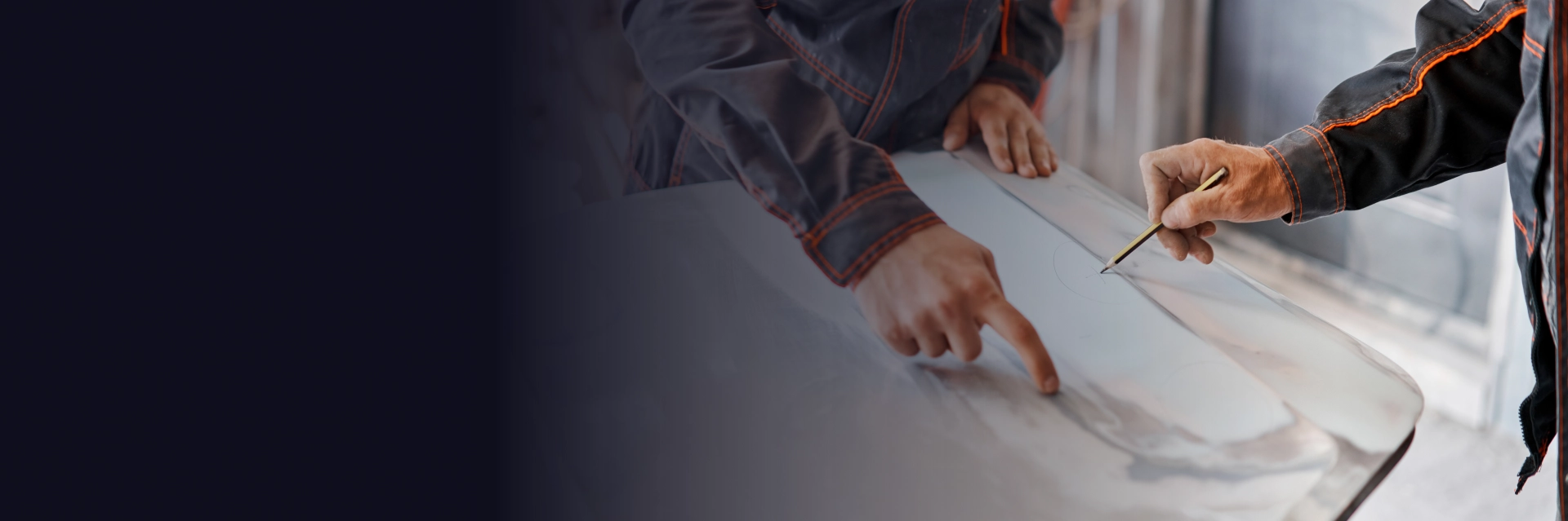 Technician applying autobody fillers in Poughkeepsie, NY