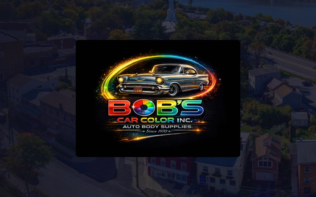 Service vehicle representing Bob's Car Color Inc. across New York