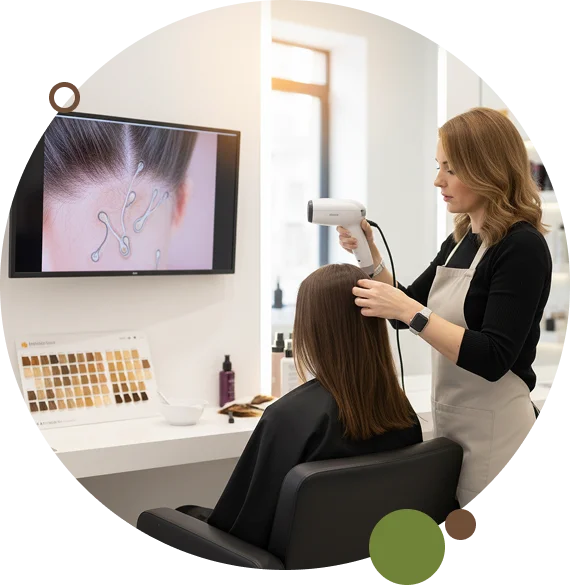 Tools are arranged for a balayage services session in Vero Beach.